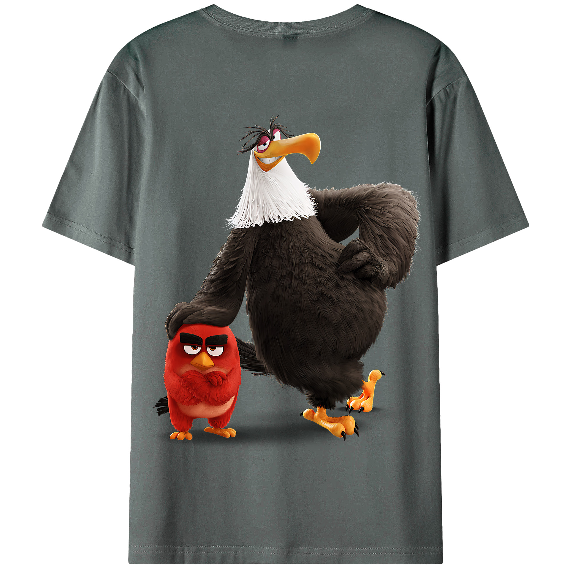 （画像用） Angry Birds アングリーバード 綿100％半袖Tシャツ（背面プリント）